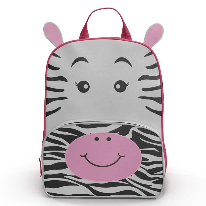 3D Kid Backpack Zebra model