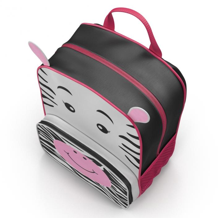 3D Kid Backpack Zebra model