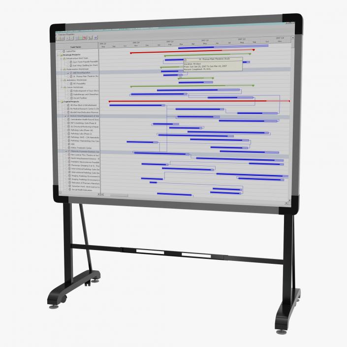 Interactive Whiteboard Mobile Stand 2 3D