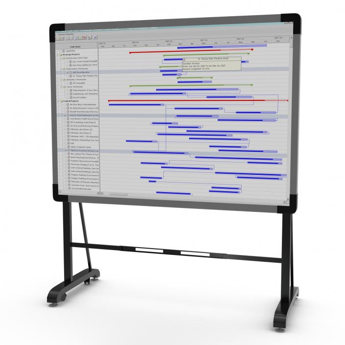 Interactive Whiteboard Mobile Stand 2 3D