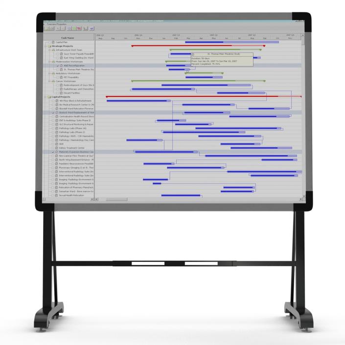 Interactive Whiteboard Mobile Stand 2 3D