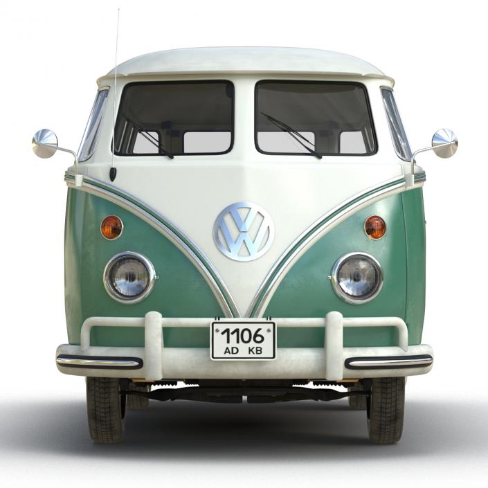 3D Volkswagen Type 2 Green model