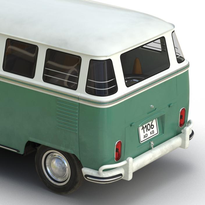 3D Volkswagen Type 2 Green model