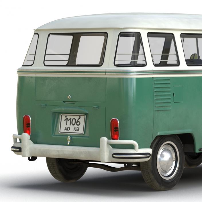 3D Volkswagen Type 2 Green model