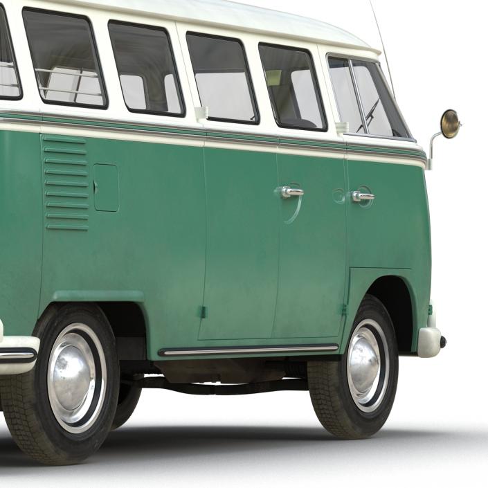 3D Volkswagen Type 2 Green model