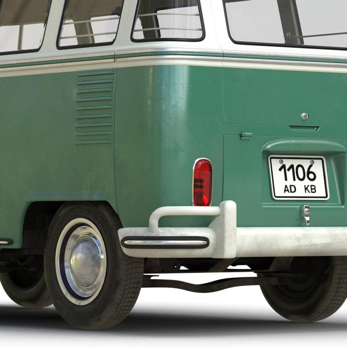 3D Volkswagen Type 2 Green model