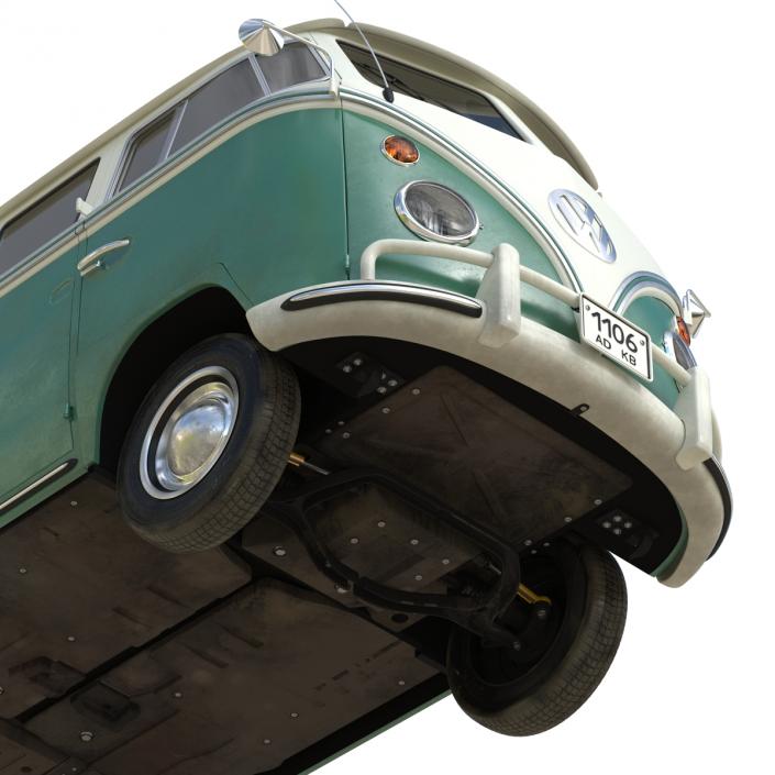 3D Volkswagen Type 2 Green model