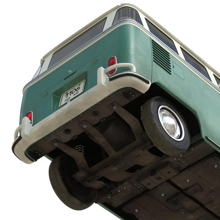 3D Volkswagen Type 2 Green model