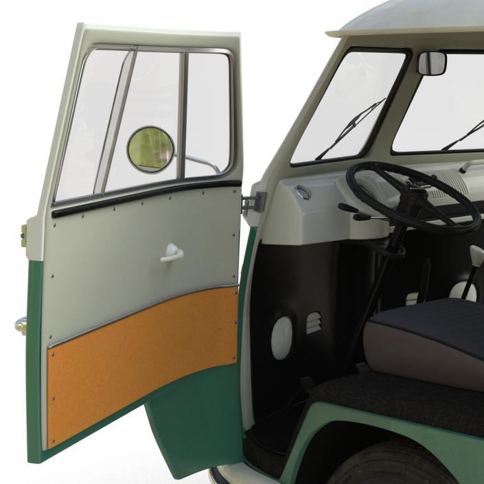 3D Volkswagen Type 2 Green model