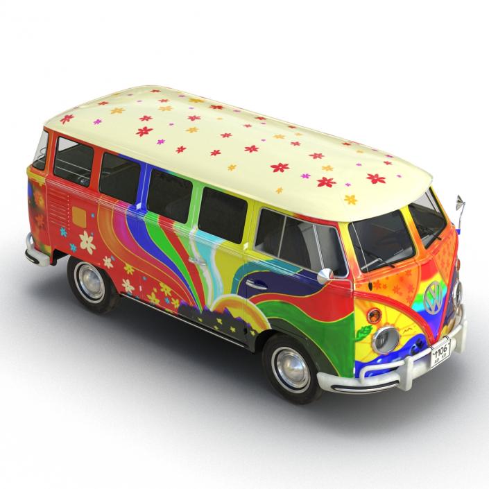 Volkswagen Type 2 Hippie 3D model