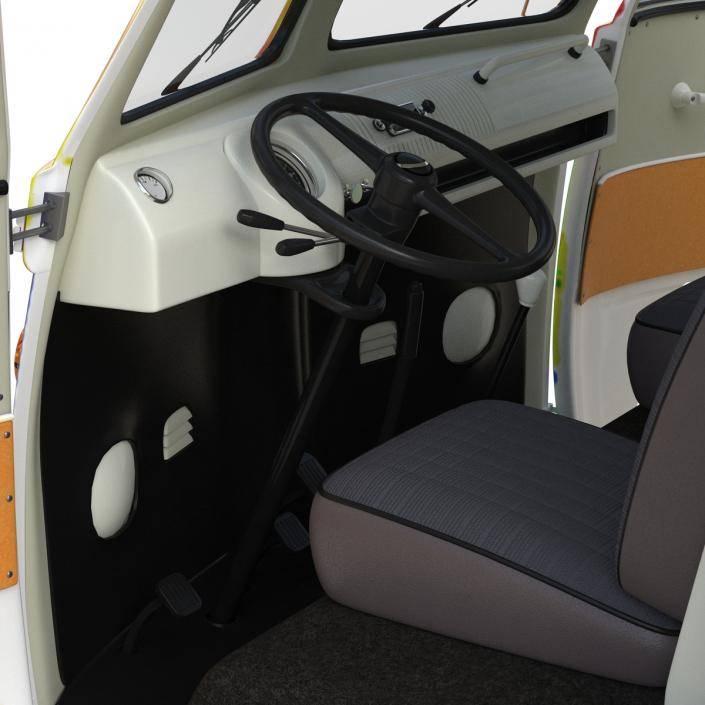 Volkswagen Type 2 Hippie 3D model