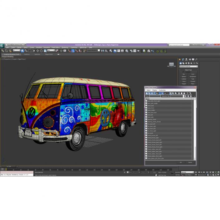 Volkswagen Type 2 Hippie 3D model