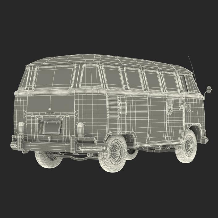 3D model Volkswagen Type 2 Hippie Simple Interior