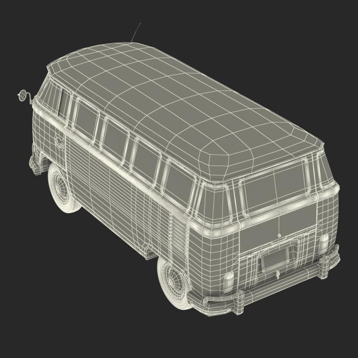 3D model Volkswagen Type 2 Hippie Simple Interior