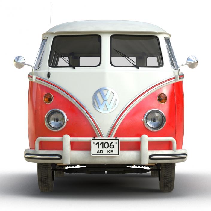 3D Volkswagen Type 2 Red