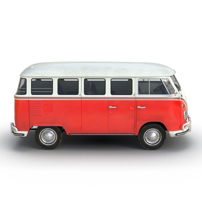 3D Volkswagen Type 2 Red