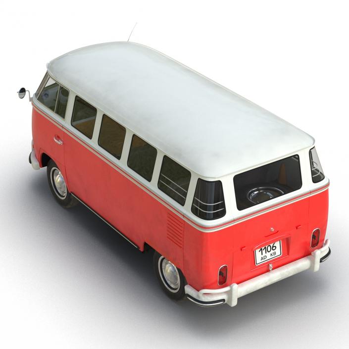 3D Volkswagen Type 2 Red