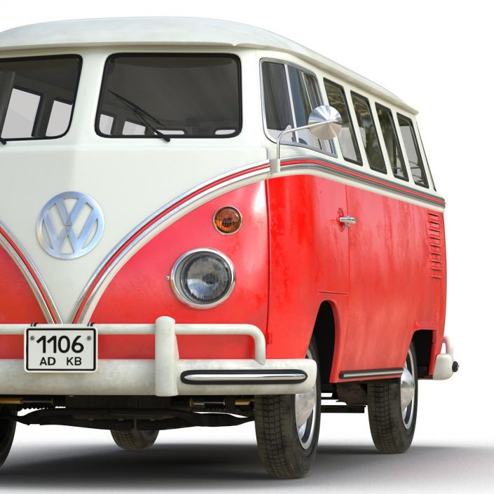 3D Volkswagen Type 2 Red