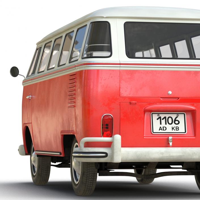 3D Volkswagen Type 2 Red