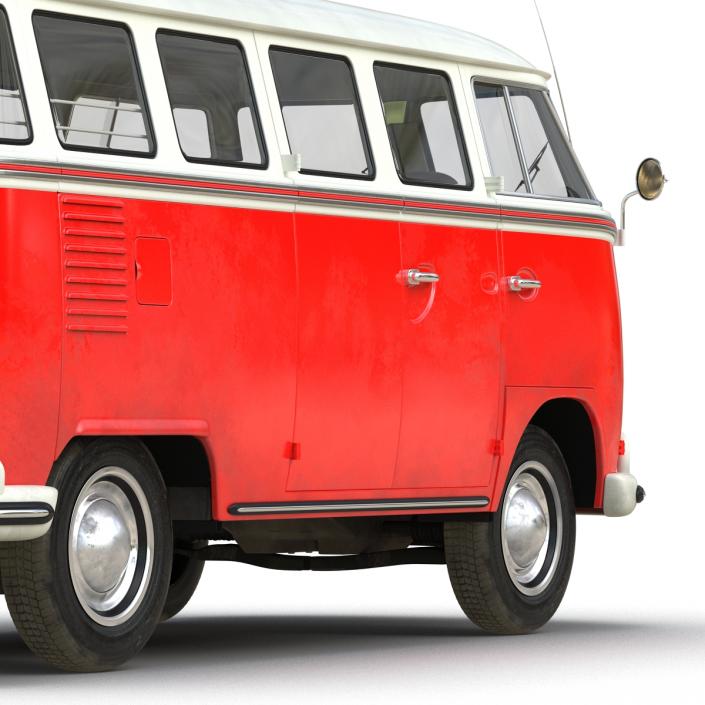 3D Volkswagen Type 2 Red