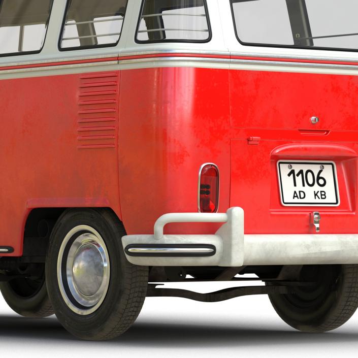 3D Volkswagen Type 2 Red