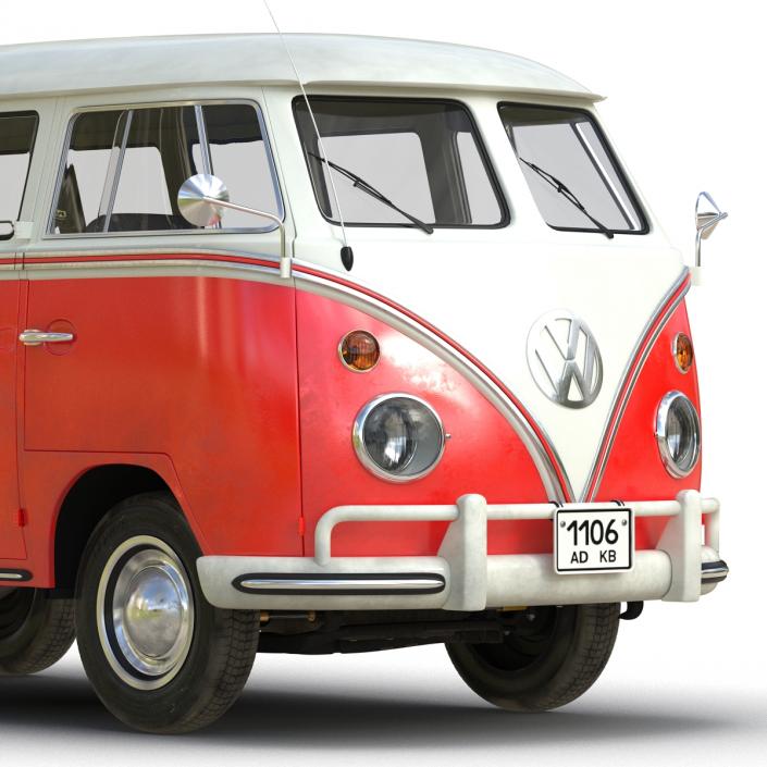 Volkswagen Type 2 Red Simple Interior 3D