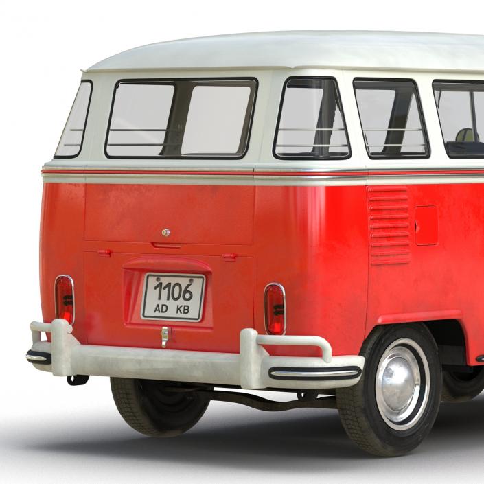 Volkswagen Type 2 Red Simple Interior 3D