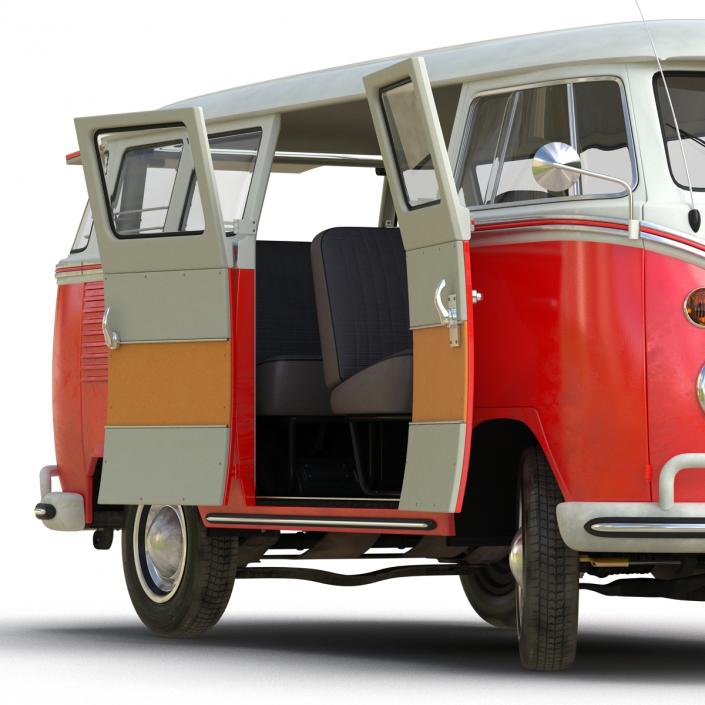 Volkswagen Type 2 Red Simple Interior 3D