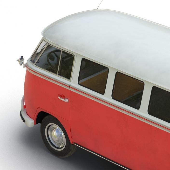 Volkswagen Type 2 Red Simple Interior 3D