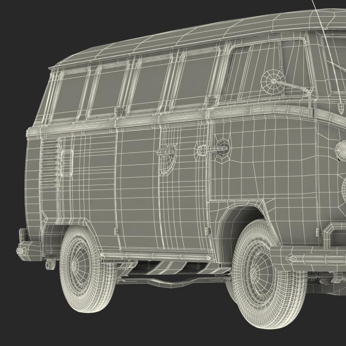 Volkswagen Type 2 Red Simple Interior 3D