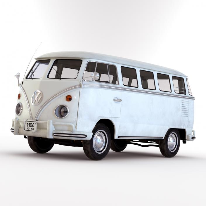 3D Volkswagen Type 2 White model