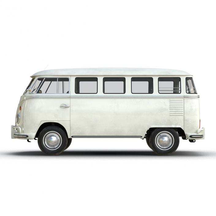 3D Volkswagen Type 2 White model