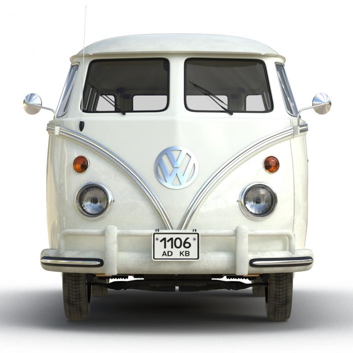 3D Volkswagen Type 2 White model