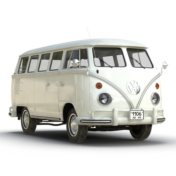 3D Volkswagen Type 2 White model