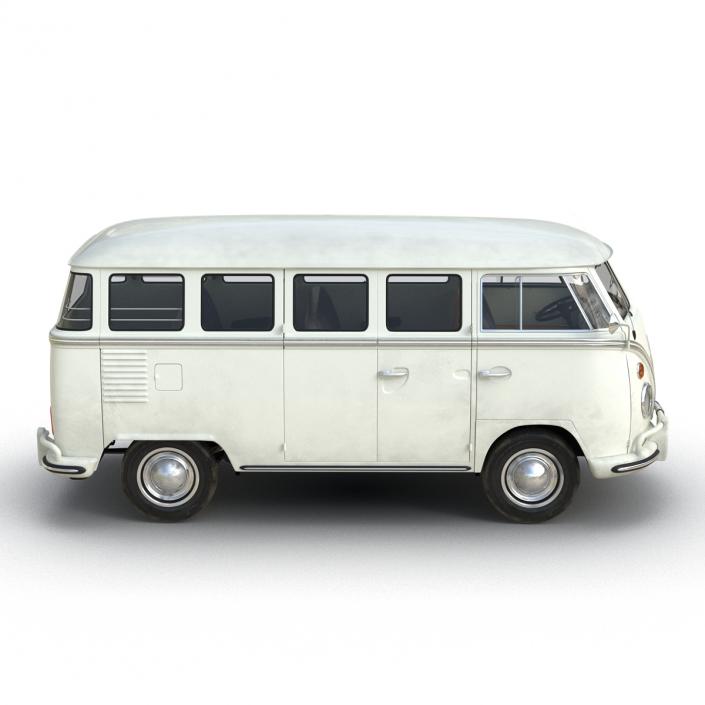 3D Volkswagen Type 2 White model