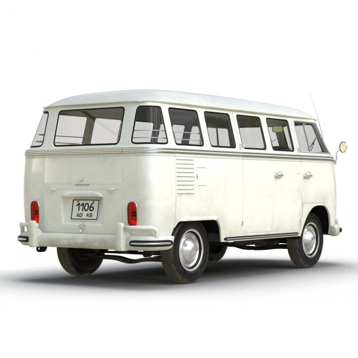 3D Volkswagen Type 2 White model