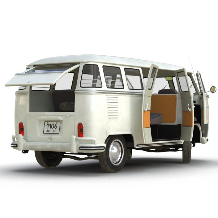 3D Volkswagen Type 2 White model