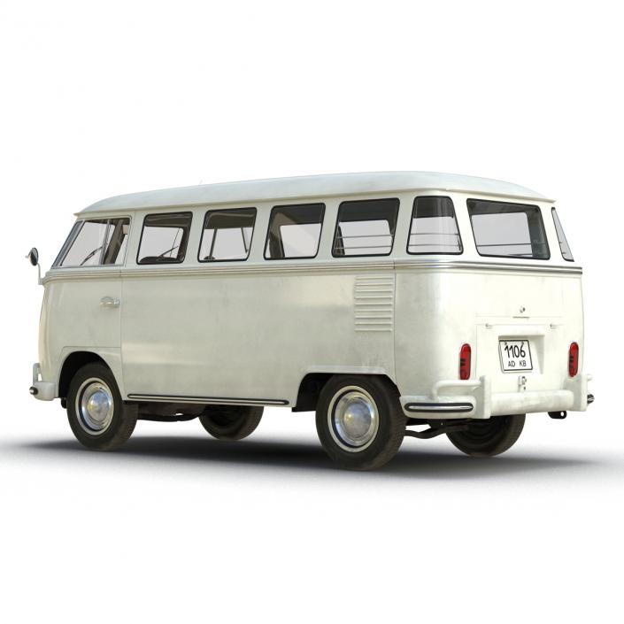 3D Volkswagen Type 2 White model