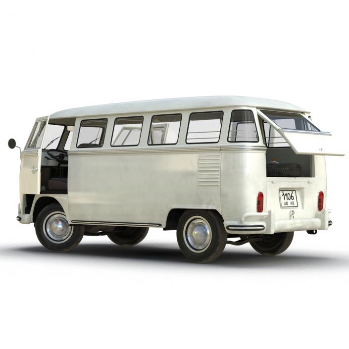 3D Volkswagen Type 2 White model