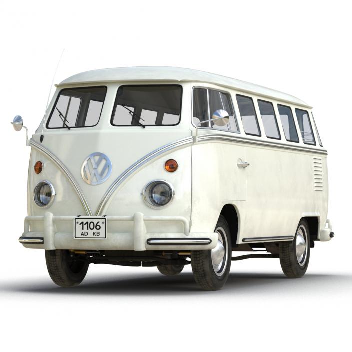 3D Volkswagen Type 2 White model