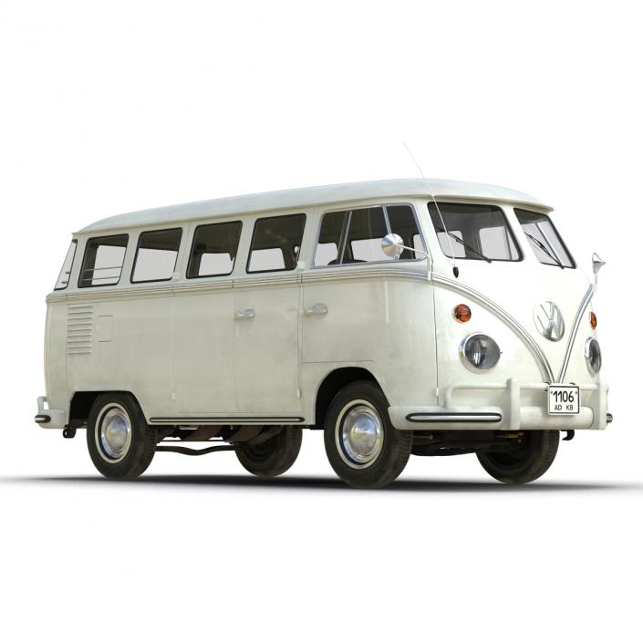 3D Volkswagen Type 2 White model