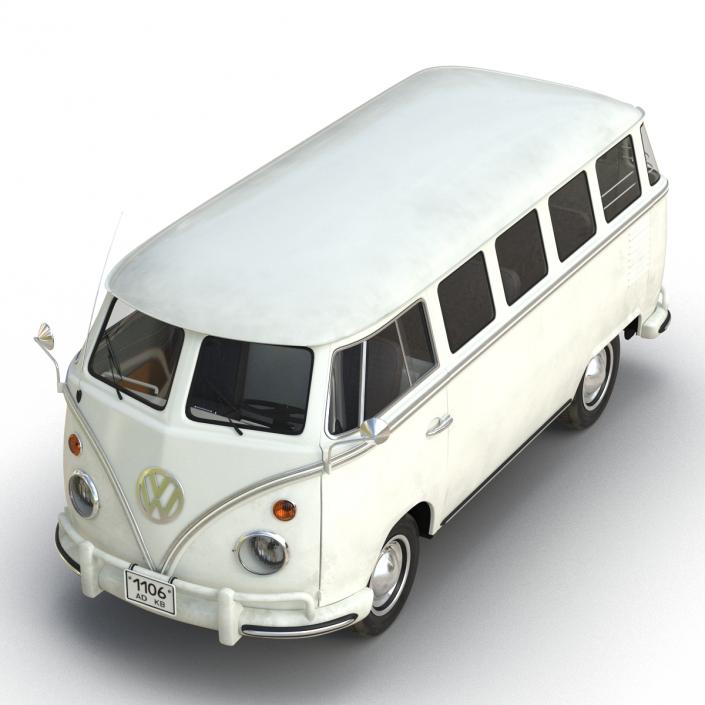 3D Volkswagen Type 2 White model