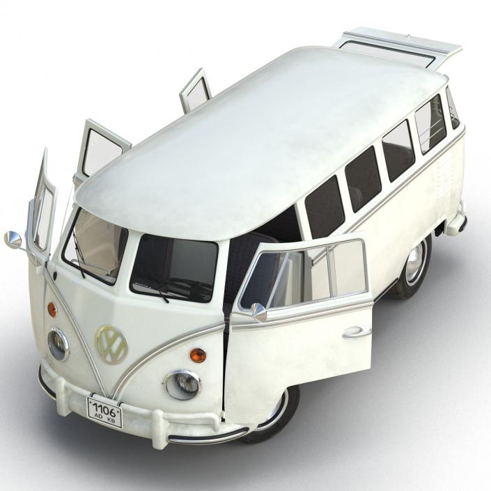 3D Volkswagen Type 2 White model