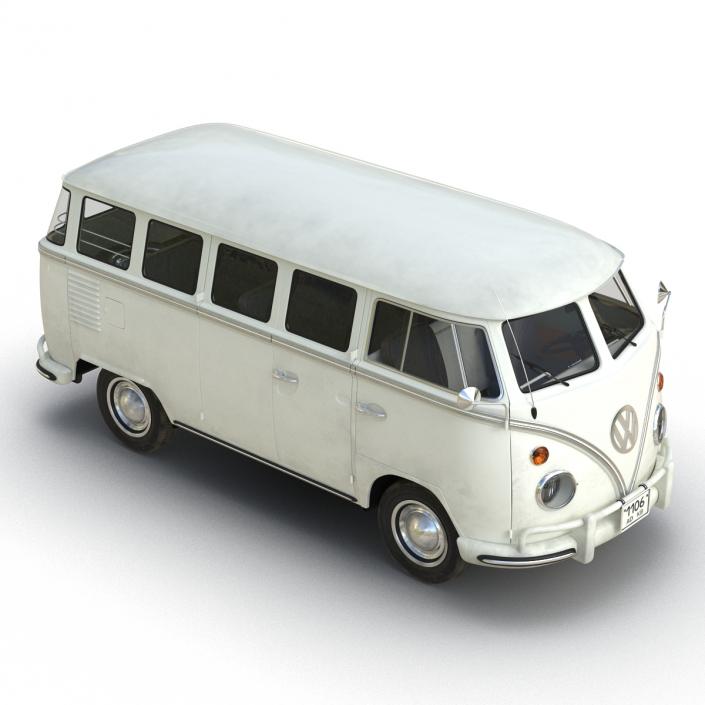 3D Volkswagen Type 2 White model