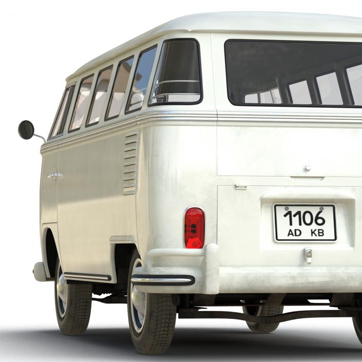 3D Volkswagen Type 2 White model