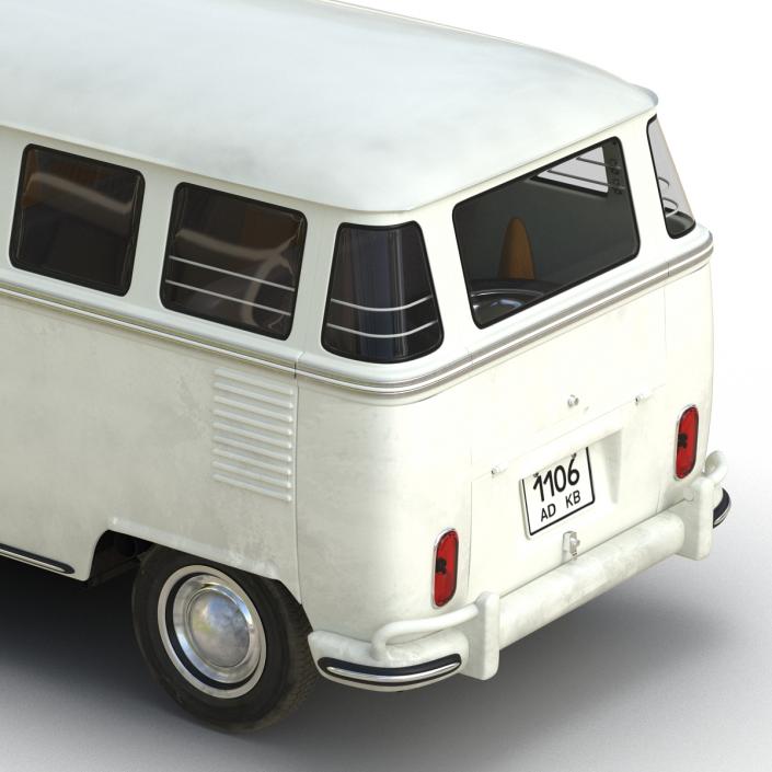 3D Volkswagen Type 2 White model