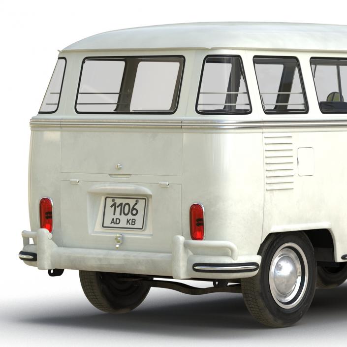 3D Volkswagen Type 2 White model