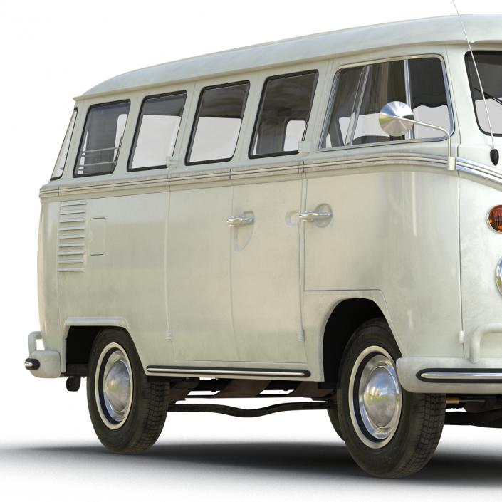 3D Volkswagen Type 2 White model