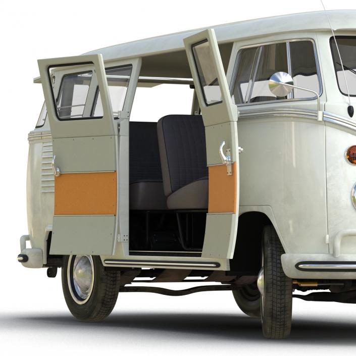 3D Volkswagen Type 2 White model