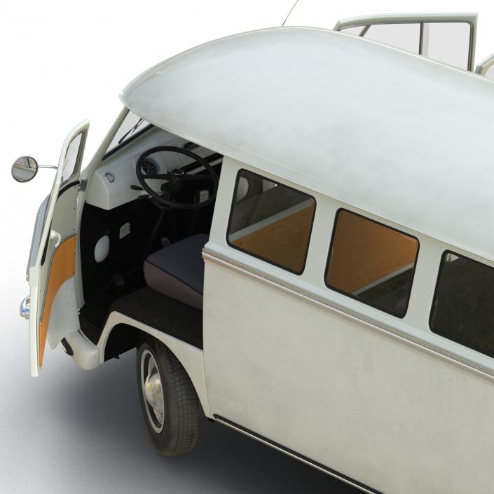 3D Volkswagen Type 2 White model